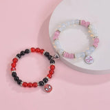 Pulsera para parejas con colgante de gato araña: pulsera magnética a juego para amantes de los gatos