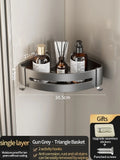 Estante de baño de aluminio sin taladros: estante de almacenamiento y champú para montaje en pared