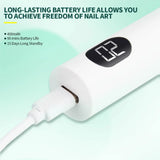 Portable UV Nail Lamp with Stand - Rechargeable Mini Gel Polish Dryer for Fast Curing