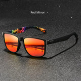 Gafas de sol unisex cuadradas vintage de moda: gafas antirreflejos UV400 para conducir y pescar