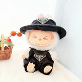 Labubu Doll Clothes – Fashion Overalls Outfit for 15cm/17cm Plush Anime Dolls (Fits V1 & V2 Models)