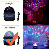 Galaxy Starry Night Light Projector, LED Ocean Wave & USB Home Decor