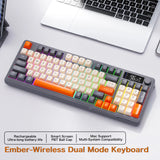 Wireless Bluetooth Keyboard with Smart Screen and RGB Backlighting – Multi-Device, Ergonomic 96-Key Design