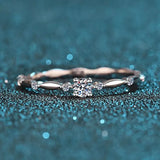 D Color VVS1 Moissanite Engagement Ring – 925 Sterling Silver Wedding Band with GRA Certificate