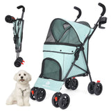 Lightweight Folding Pet Stroller – Travel in Comfort & Style