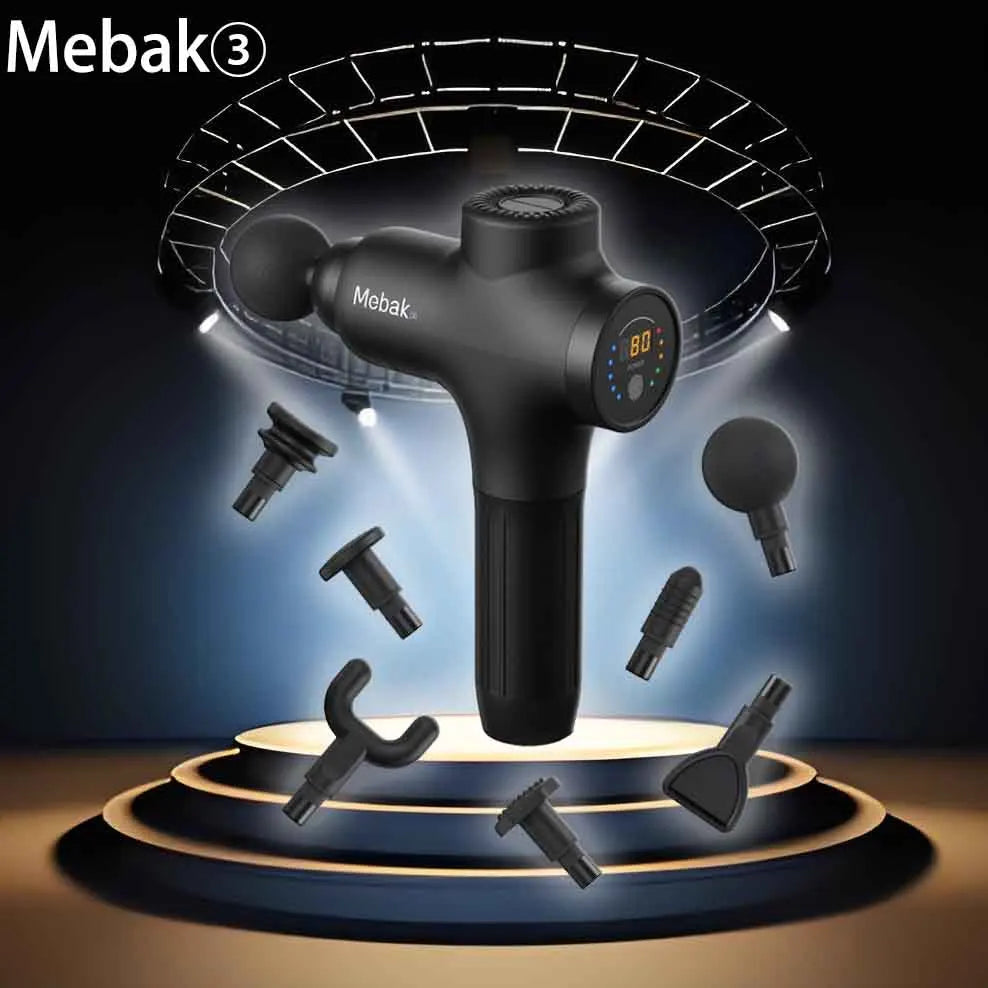 Professional 12mm Deep Tissue Massage Gun - 3200 RPM Quiet Percussion Muscle Massager for Pain Relief