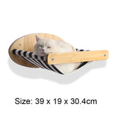 Wall-Mounted Cat Tree with Scratching Post & Hammock - Space-Saving Climbing Furniture