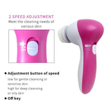 5-in-1 Electric Facial Cleansing Brush with Vibration Massage & Blackhead Removal