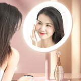 5X Magnifying LED Makeup Mirror – Adjustable Tricolor Light Vanity Mirror with Stand