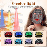 8-Color LED Face & Neck Mask for Anti-Aging, Acne, and Skin Rejuvenation