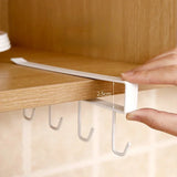 Stainless Steel Kitchen Mug Holder - Wall-Mounted Coffee Cup Rack with 6 Hooks
