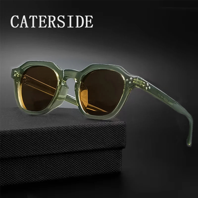 Gafas de sol polarizadas retro CATERSIDE: montura TR90 ultraligera para hombres y mujeres