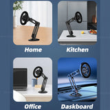 McGiLLon MagSafe 720° Rotating Magnetic Car Phone Holder – Foldable, Air Vent & Dashboard Mount