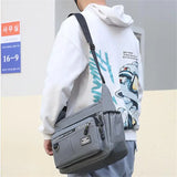 Men’s Lightweight Oxford Shoulder Bag – Versatile Travel Crossbody with Zipper Closure