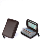 RFID Blocking Leather Wallet – Stylish Credit Card Holder with 20 Slots for Men