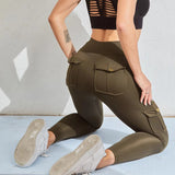 Women's High-Waist Seamless Yoga Leggings with Pocket