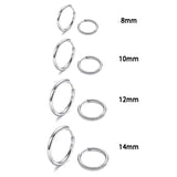 4-Pair Gold Plated Stainless Steel Huggie Hoop Earrings Set – Unisex Small Cartilage & Stackable Ear Hoops
