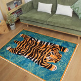 Alfombra de felpa suave y antideslizante: plegable, lavable y elegante para decorar el hogar