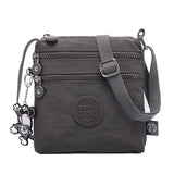 Stylish Women's Nylon Crossbody Bag with Floral Decoration – Soft Messenger Shoulder Purse for Parties
