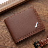 Slim RFID Blocking Bifold Wallet for Men – Minimalist PU Leather Money Clip Card Holder