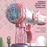Automatic Bubble Gun for Kids - Electric Bubble Blower with Lights for Outdoor Parties