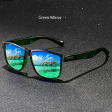 Gafas de sol unisex cuadradas vintage de moda: gafas antirreflejos UV400 para conducir y pescar
