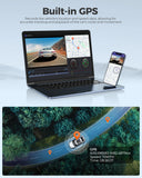 4K UHD 3-Channel Dash Cam with Night Vision, GPS & WiFi – Front, Rear & Cabin Recording