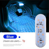 Magnetic USB Rechargeable LED Car Reading Light – Compact Touch Switch & Multi-Color Options