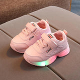 Kids' LED Light-Up Sneakers - Breathable Anti-Slip Sports Shoes for Boys & Girls