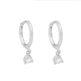 Crystal Stainless Steel Hoop Earrings – Sparkling Trendy Style for Women