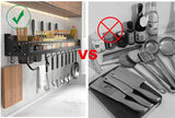Wall-Mounted Metal Kitchen Shelf – Space-Saving Organizer with Easy Installation