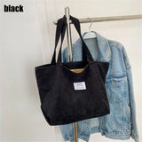 Autumn Winter Corduroy Shoulder Tote Bag – Fashionable Large Capacity Handbag for Women