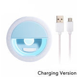 Portable LED Selfie Ring Light – USB Rechargeable Clip-On Fill Light for iPhone, Android & Livestreaming