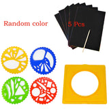 Rainbow Spiral Art Stencils - Creative Drawing Templates for Kids & DIY Crafts