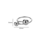 Minimalist Gold Beaded Ring – Adjustable Stainless Steel, Waterproof & Hypoallergenic
