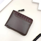 1 pc Leather Men’s Wallet Luxury Mens Purse Male Zipper Card Holders with Coin Pocket Rfid Wallets Gifts for Men Money Bag