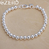 925 Sterling Silver Strand Bracelet for Women – Classic Round Bead Design, Fine Fashion Jewelry