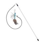 Interactive Feather Teaser Wand for Cats – Fun Toy with Bell, Wool & Dragonfly Head