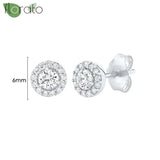 Sterling Silver Zircon Hoop Earrings for Women – Elegant Star & Heart Design