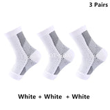 2 pares de calcetines de compresión para el tobillo: diseño de punta abierta para fascitis plantar y alivio del dolor