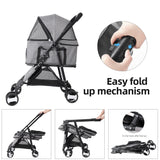 Large Pet Stroller – Detachable Carrier Cart for Dogs up to 30kg