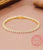 925 Sterling Silver Zircon Charm Bracelet for Women