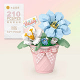 DIY Flower Bouquet Building Blocks Set - Cute Succulent & Rose Botanical Collection