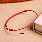 Handmade Red Lucky Knot Bracelet – Adjustable Rope Bangle for Women & Couples