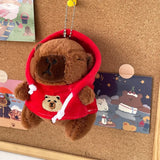 Capybara Plush Toy with Hoodie & Wings - Cute Stuffed Animal Keychain Gift