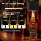 Rechargeable LED Bottle Table Lamp – Touch Control & Portable Design