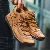 Men's Leather Snow Boots with Plush Lining – Warm, Comfortable, and Stylish Winter Footwear