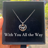 Custom Heart Photo Pendant Necklace – Personalized Couples Gift with Message Reminder