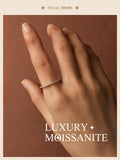 Exquisite Sterling Silver Moissanite Wedding Band – D Color, VVS1 Clarity, Pave-Set Ring for Women