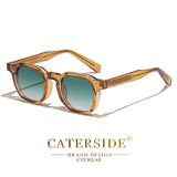 CATERSIDE Retro Punk Square Sunglasses – Small Frame Trendy Shades for Men & Women